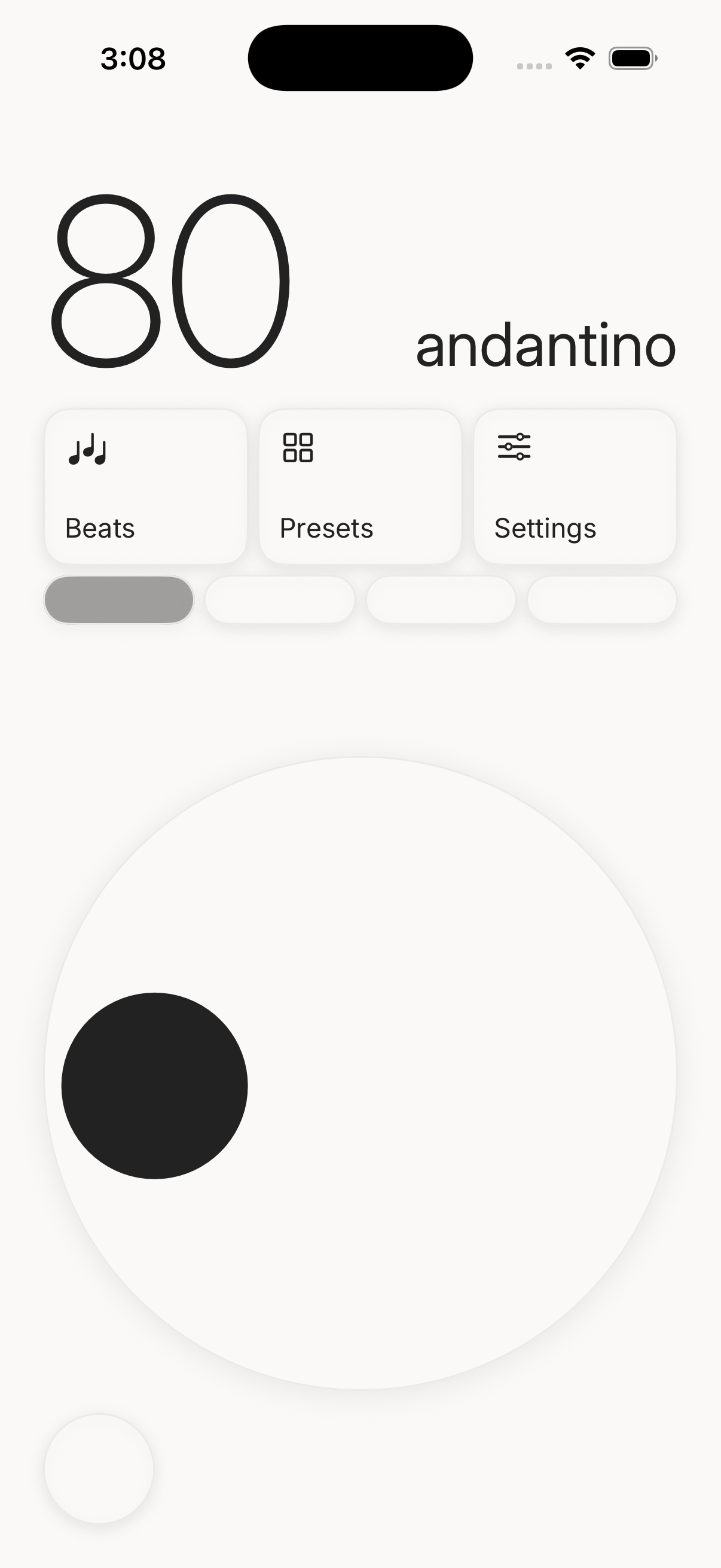 Light mode at 80 BPM